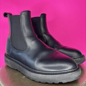 Diemme Alberone Black Leather Platform Chelsea Boot US 7